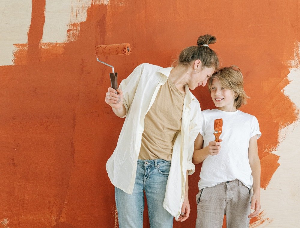 Pintando con pinturas hipoalergénicas