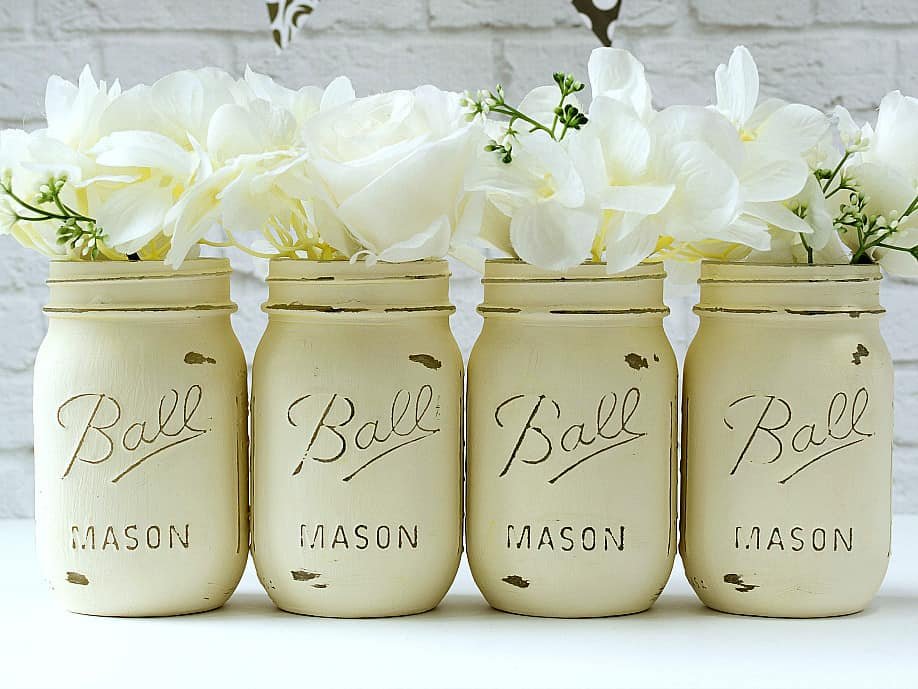 Vidrio pintado con chalk paint
